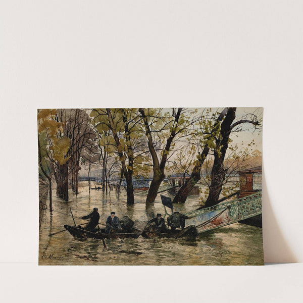 La Seine au Pont-Neuf lors de la crue de 1896 (1896) by Henri Laurent Mouren
