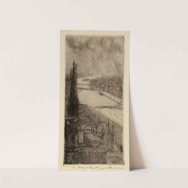 La Seine en amont, vue de Notre-Dame by Jean-Jules Dufour