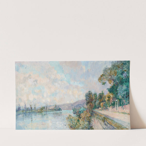 La Seine et les coteaux de Dieppedalle, vue prise de Croisset, près Rouen by Albert Lebourg