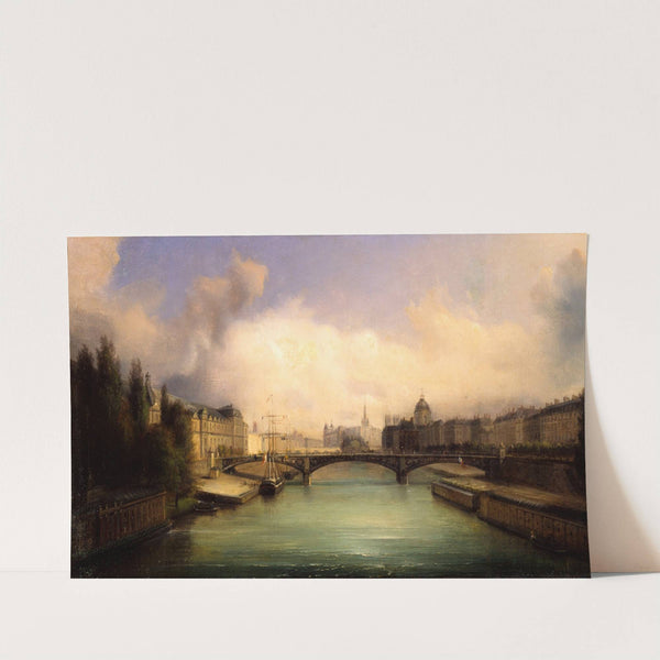 La Seine et l'Ile de la Cité, vues du pont Royal by François-Edme Ricois