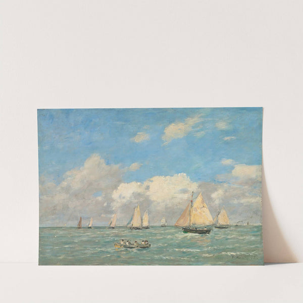 La Sortie Des Barques À Trouville (1893) by Eugène Boudin