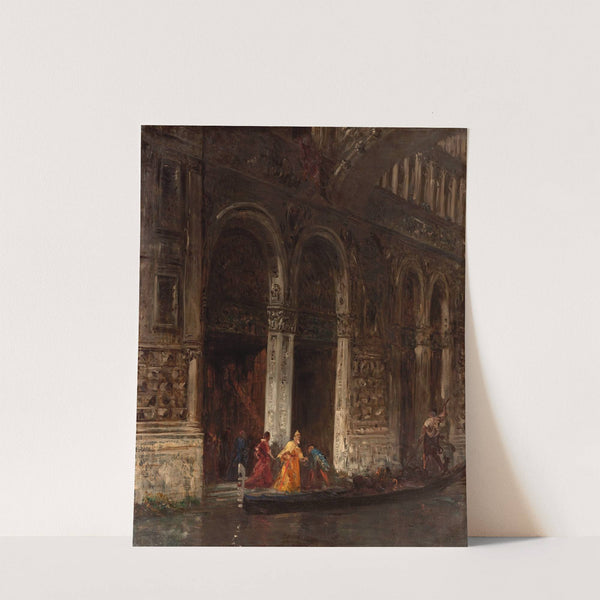 La sortie du Palais des Doges sous le pont des Soupirs (1870) by Félix Ziem