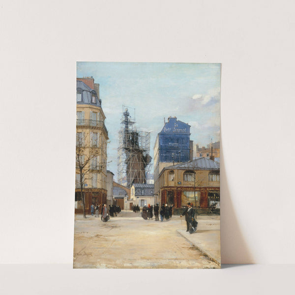 La statue de la Liberté de Bartholdi, dans l'atelier du fondeur Gaget, rue de Chazelles by Paul-Joseph-Victor Dargaud