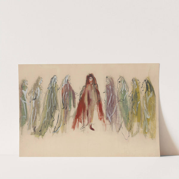 La Sylphide – maquette de costume – neuf sorcières (1946) by Christian Bérard