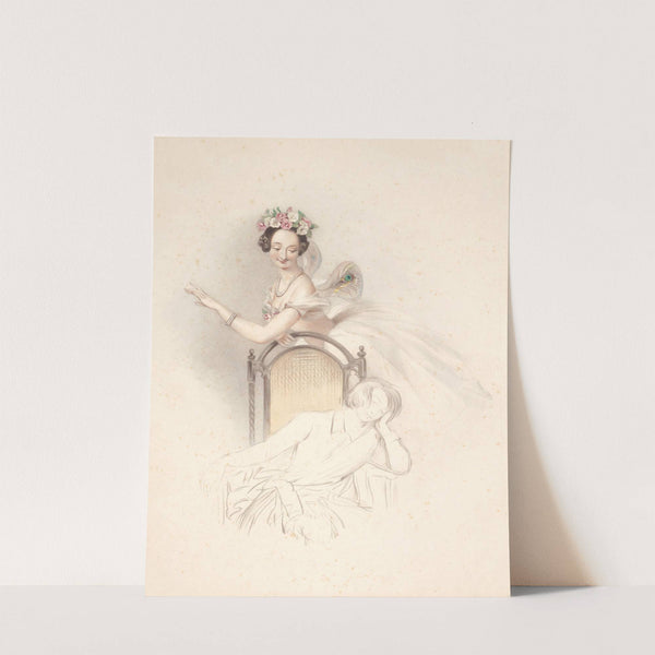 La sylphide, Souvenir d’adieu, Marie Taglioni (1845) by Alfred Edward Chalon