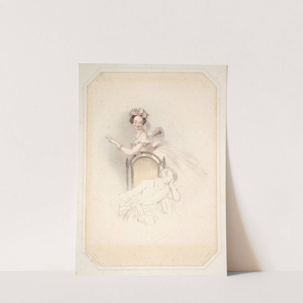 La sylphide, Souvenir d’adieu, Marie Taglioni by Alfred Edward Chalon