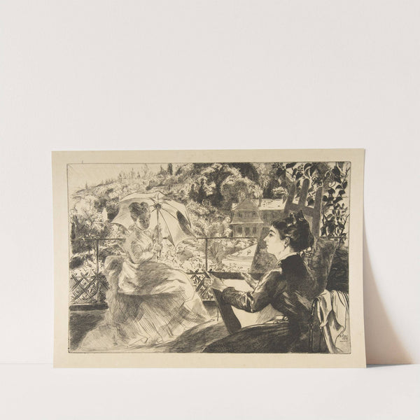 La Terrasse de la Villa Brancas (1876) by Félix Bracquemond