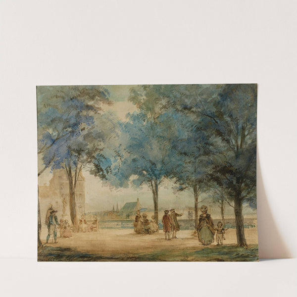 La terrasse des Tuileries en 1786 by Jean Baptiste Maréchal