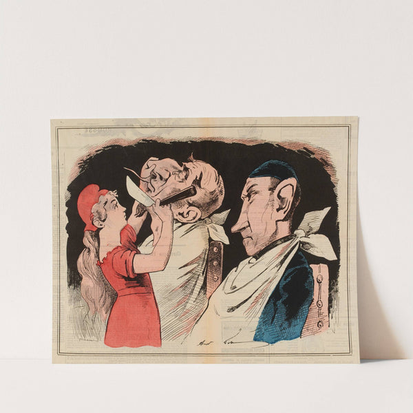 La toilette, par Gill Deux barbes (1878) by André Gill