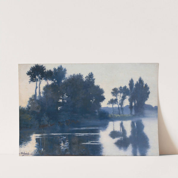 La tombée du soir sur l'Oise by Alphonse Osbert