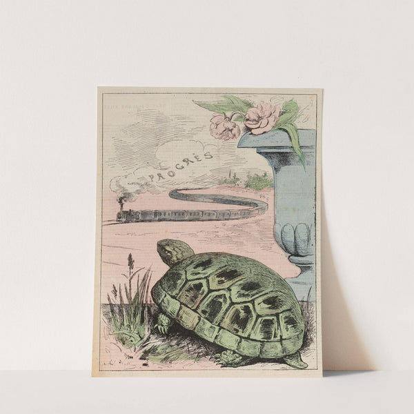 La tortue & le chemin de fer, par Gill (1874) by André Gill