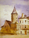 La Tour Alexandre en 1827, et la fontaine Saint-Victor