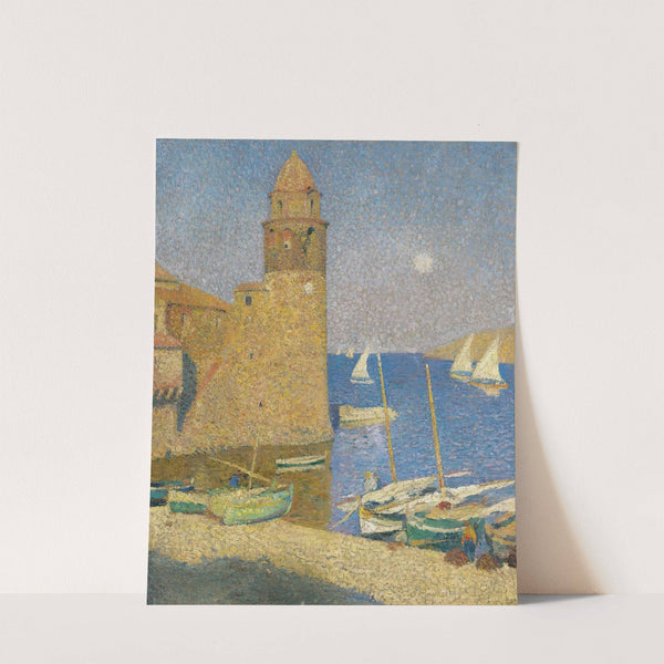 La Tour De Collioure, Lever De Lune (1923-1924) by Henri Martin