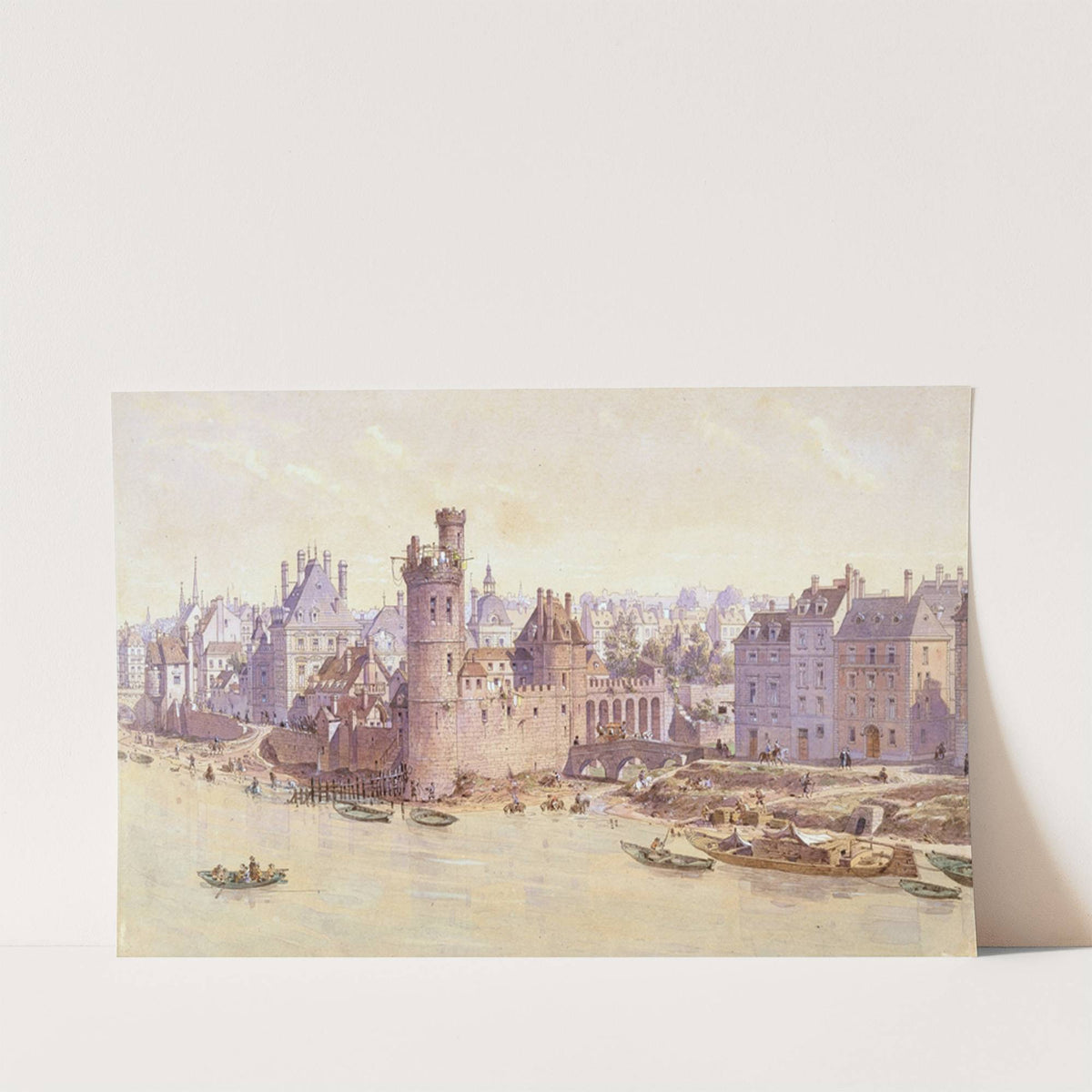 La Tour de Nesle et l’Hôtel de Guénégaud (Hôtel de Nevers) en 1650 (1915-1945) by Fédor Hoffbauer