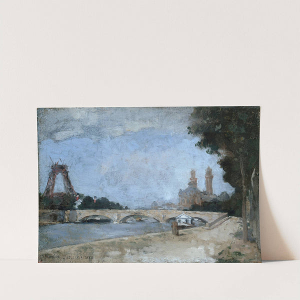 La Tour Eiffel en construction, vue du quai de la Conférence (1888) by Marc Marie Georges Mouclier