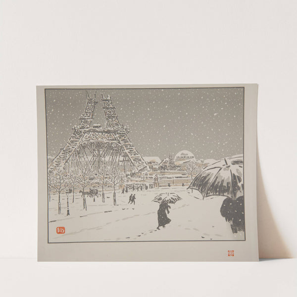 La Tour en construction vue du Trocadero (1902) by Henri Rivière