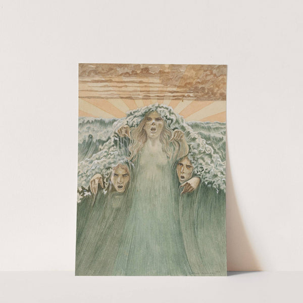 La Vague (1908) by Carlos Schwabe