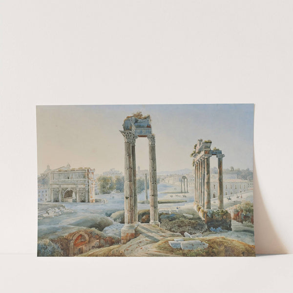 La vallée des temples d'Agrigente en Sicile avec le temple de la Concorde et le temple d'Héra by Johann Jakob Wolfensberger