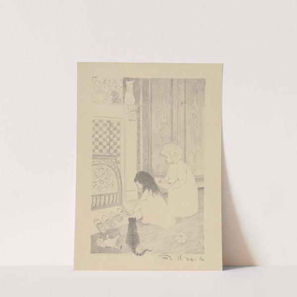 La veille de Saint-Nicolas. Les sabots devant l'âtre by Léon Spilliaert