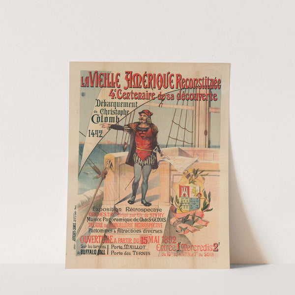 La Vieille Amerique Reconstituée 4e. Centenaire De Sa Découverte Débarquement De Christophe Colomb 1492 Exposition (1892) by Imp. Camis