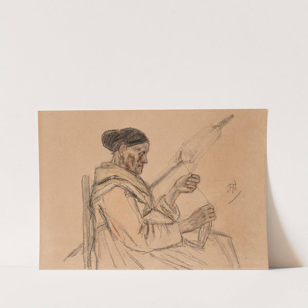 La vieille fileuse by Félicien Rops