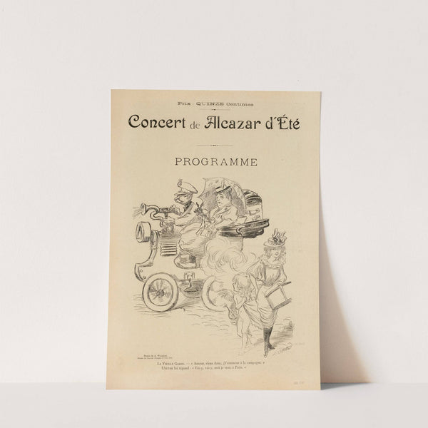 La vieille garde. – Amour, viens donc, j’t’emmène à la campagne. Programme de concert à l’Alcazar d’été by Adolphe Léon Willette