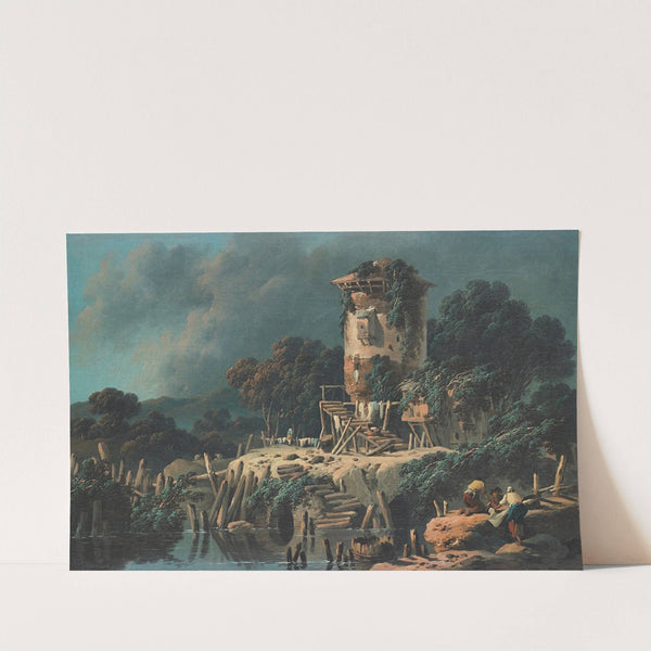La Vielle Tour (Pastoral Landscape) by Jean-Baptiste Pillement
