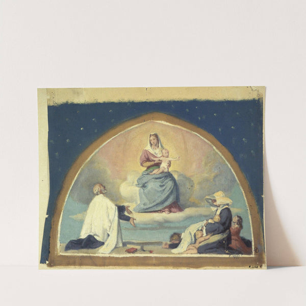 La Vierge présentant l’Enfant Jésus à saint Vincent de Paul (1857) by Jules Richomme