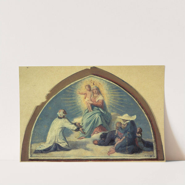 La Vierge présentant l’Enfant Jésus à saint Vincent de Paul (1857) by Jules Richomme
