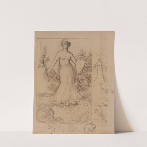 La Ville de Paris, projet de couverture pour ‘Paris-Guide’ (19th century) by Félix Bracquemond