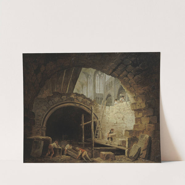 La Violation des caveaux des rois dans la basilique de Saint-Denis, en octobre 1793 (1793) by Hubert Robert