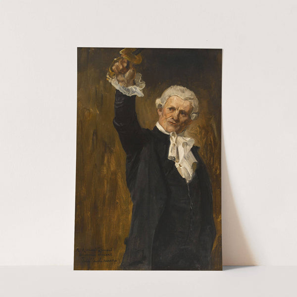 La voûte d'acier, figure d'un édile parisien bras levé, tenant une épée by Jean-Paul Laurens