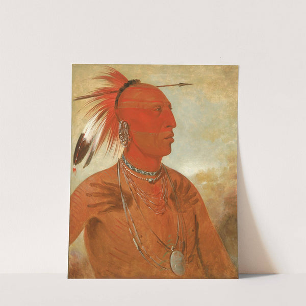 La-wáh-he-coots-la-sháw-no, Brave Chief, a Skidi (Wolf) Pawnee by George Catlin