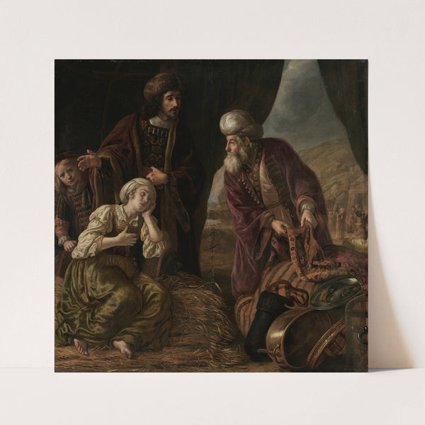 Laban searching Rachel’s tent for his stolen images by Jan Victors