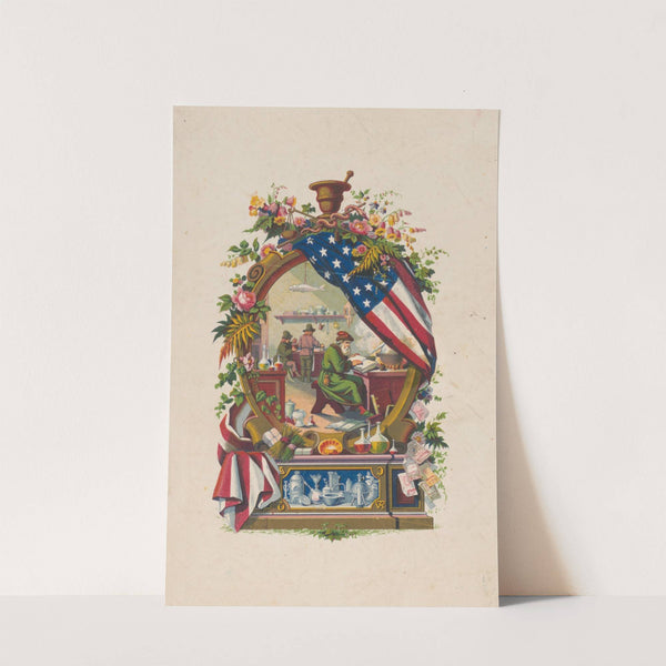 Label for druggist (1859) by P.S. Duval & Son.