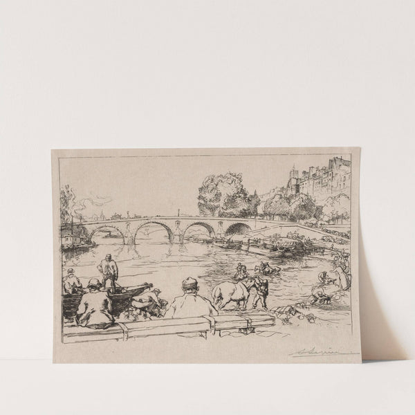 L’Abreuvoir at Pont Marie (1912) by Auguste Louis Lepère