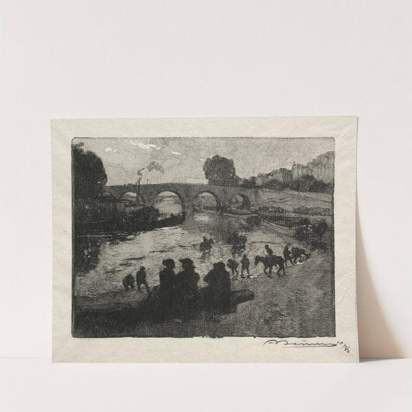 L’Abreuvoir du Pont Marie (1890) by Auguste Louis Lepère