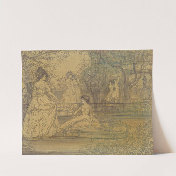 Ladies in a garden by Charles Conder