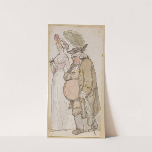 Lady and gentleman by Thomas Rowlandson