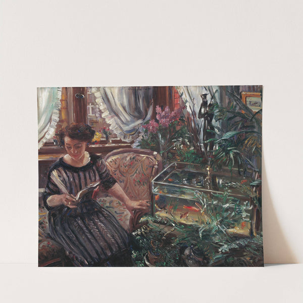 Lady at the goldfish basin (1911) by Lovis Corinth