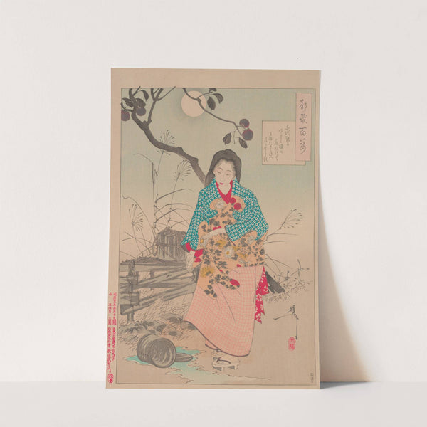 Lady Chiyo and the broken water bucket by Tsukioka Yoshitoshi