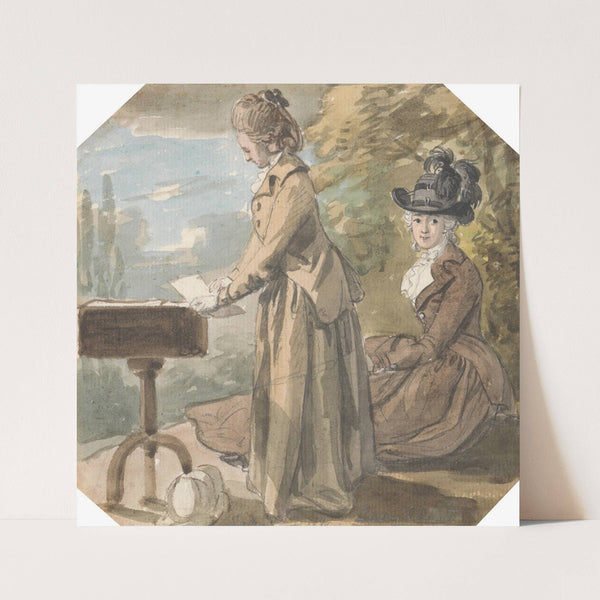 Lady Francis Scott and Lady Elliot (ca. 1770) by Paul Sandby