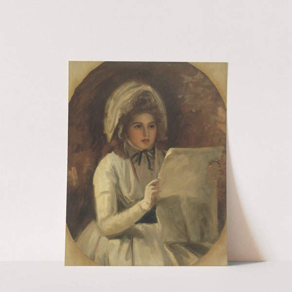 Lady Hamilton as 'Serena' Reading a Newspaper by George Romney