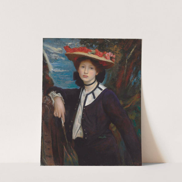 Lady Holding A Parasol by George Spencer Watson