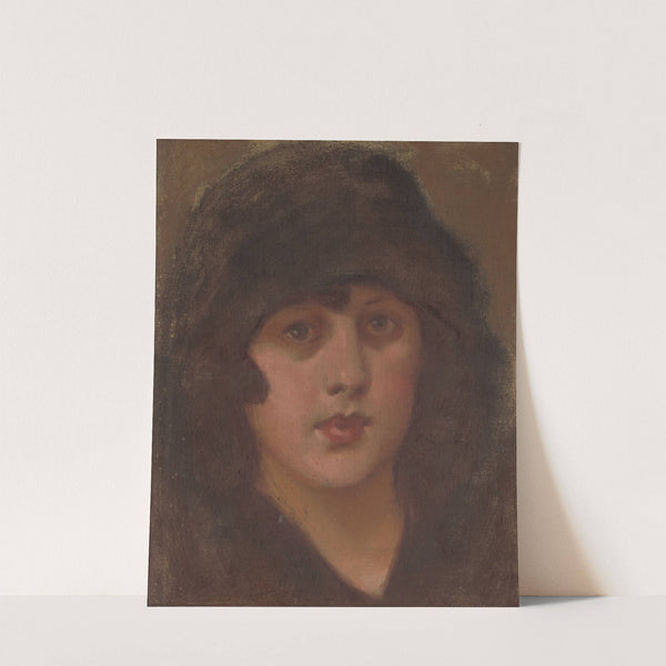 Lady in a black hat by Milan Thomka Mitrovský