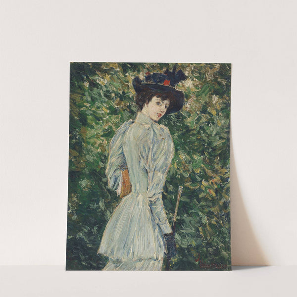 Lady in a Garden (circa 1900) by Childe Hassam