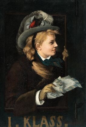 Lady in a Train Window