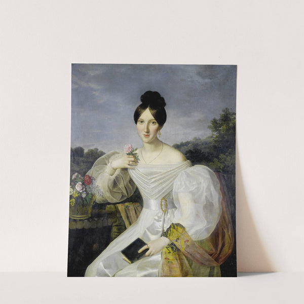 Lady In A White Dress by Ferdinand Georg Waldmüller (Workshop)