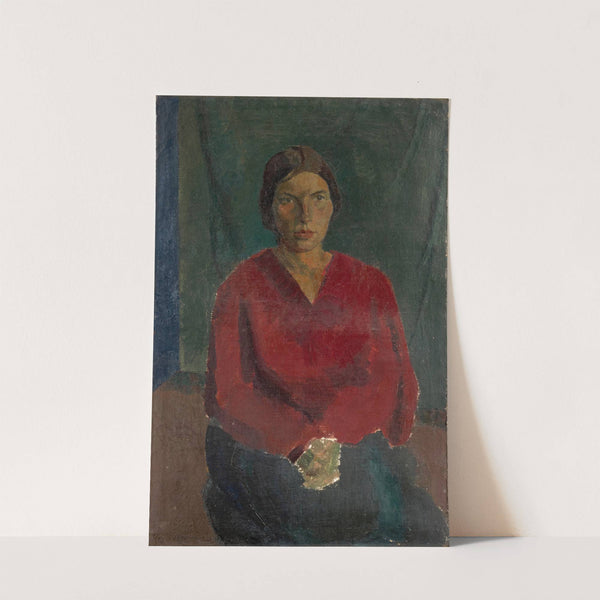Lady in Dark Blouse by Franz Marent