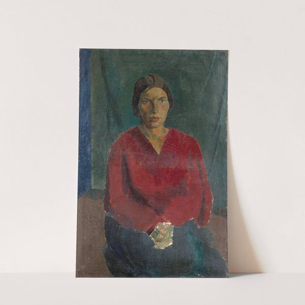 Lady In Dark Blouse by Franz Marent